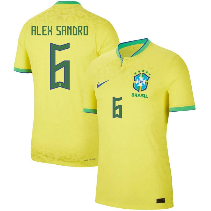 Alex Sandro Brazil 6 FIFA World Cup Jersey - Kit Captain