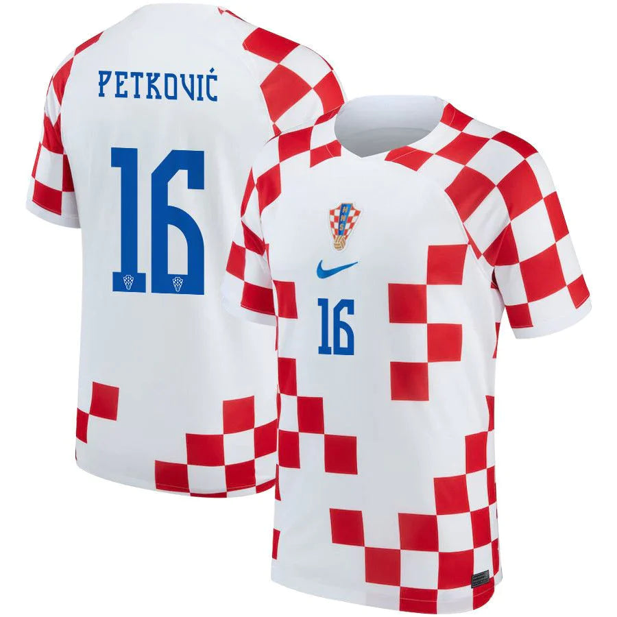 Bruno Petkovic Croatia 16 FIFA World Cup Jersey - Kit Captain