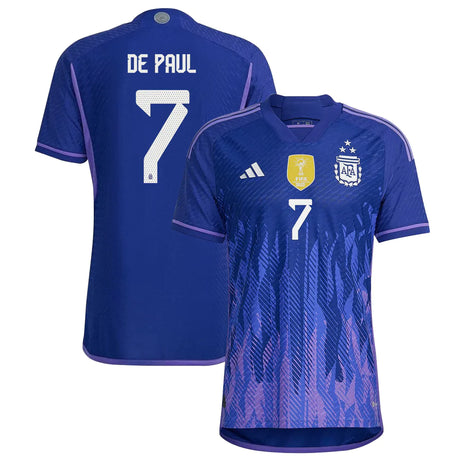 Rodrigo De Paul Argentina 7 FIFA World Cup Jersey - Kit Captain