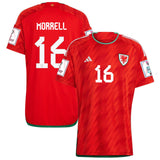 Joe Morrell Wales 16 Fifa World Cup Jersey - Kit Captain