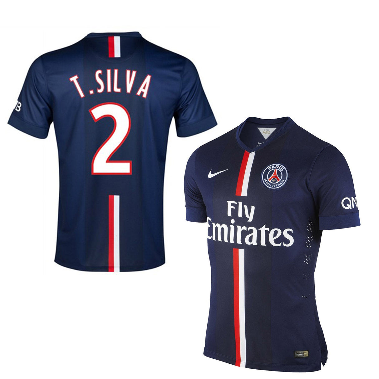 Ligue 1 Thiago Silva PSG 2 Jersey - Kit Captain