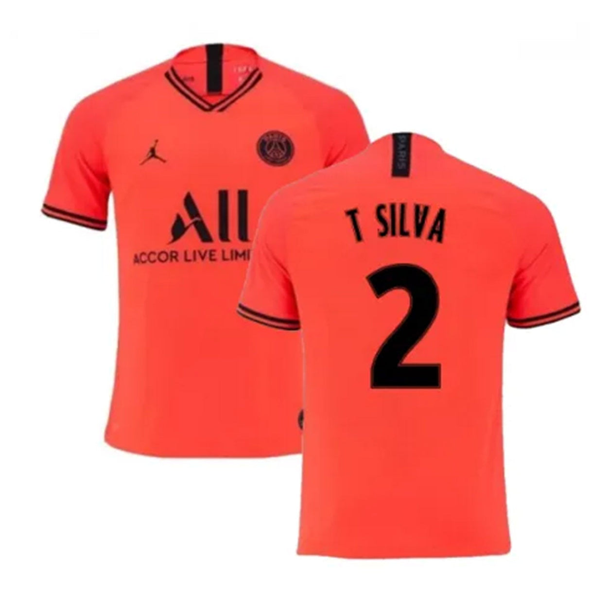 Ligue 1 Thiago Silva PSG 2 Jersey - Kit Captain