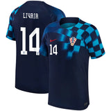 Marko Livaja Croatia 14 FIFA World Cup Jersey - Kit Captain