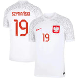 Sebastian Szymański Poland 19 FIFA World Cup Jersey - Kit Captain