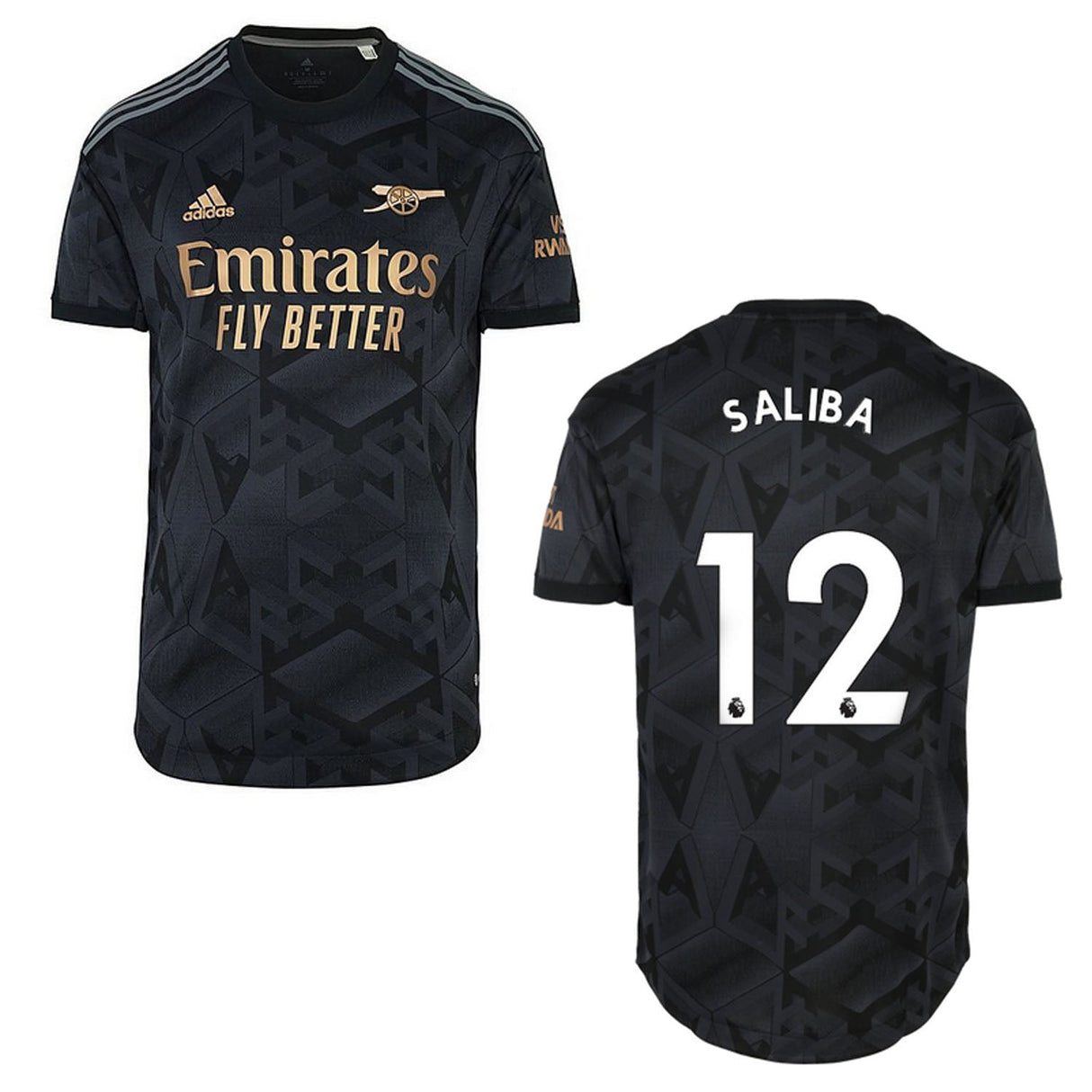 William Saliba Arsenal 12 Jersey - Kit Captain