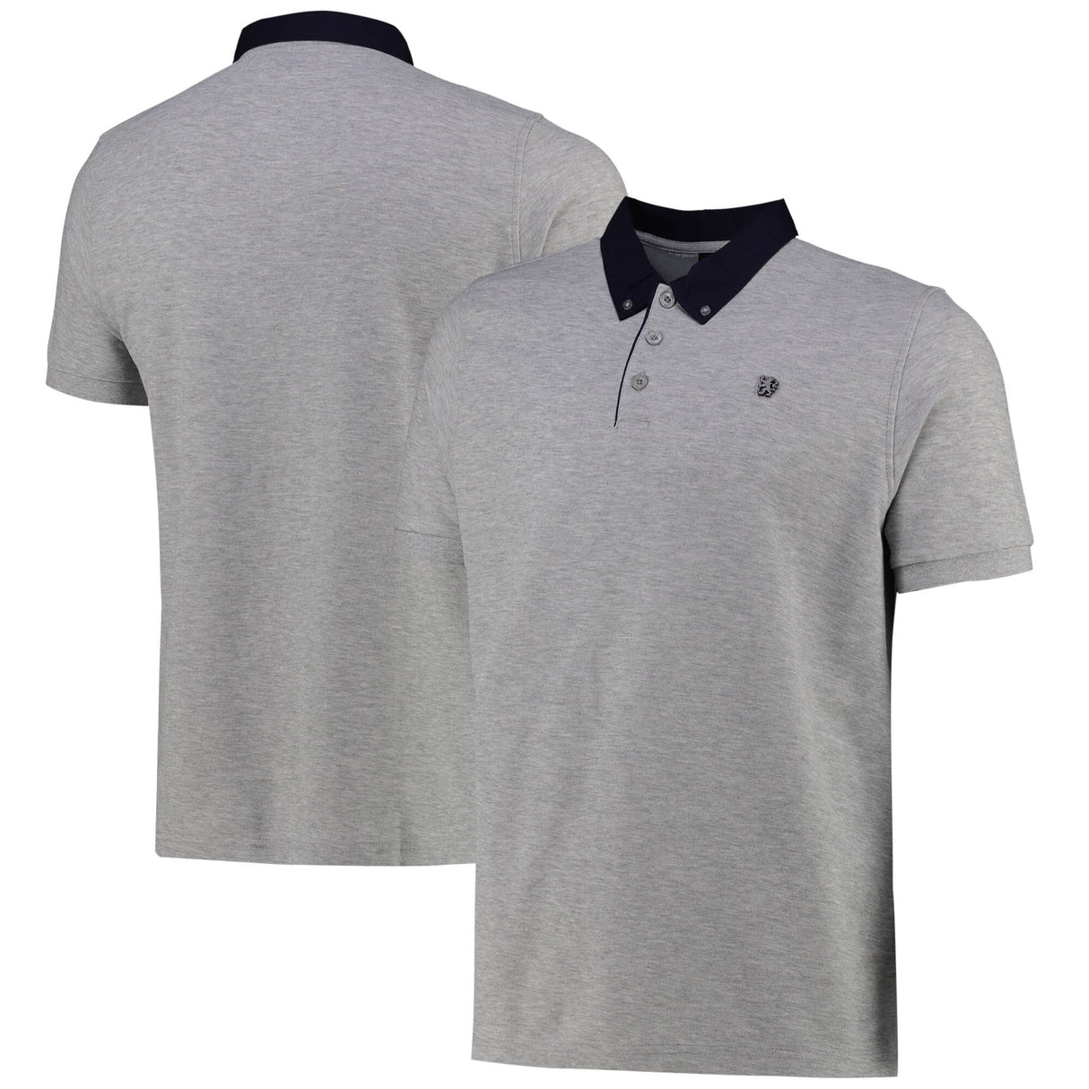 Chelsea Heritage Contrast Polo - Grey Marl - Mens - Kit Captain