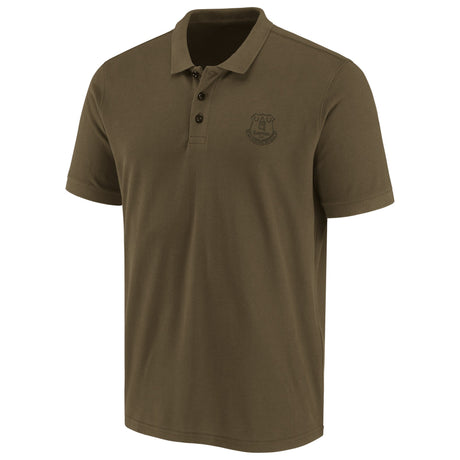 Everton Essentials Small Crest Polo - Khaki - Mens - Kit Captain