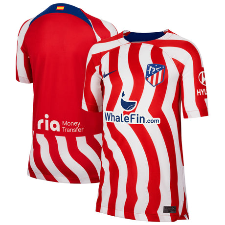 Atlético de Madrid Home Stadium Shirt 2022-23 - Kids - Kit Captain