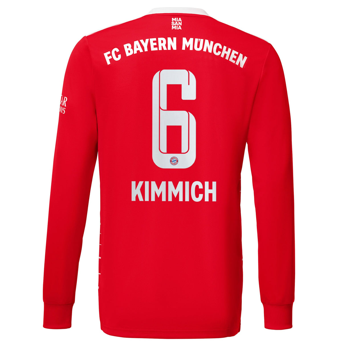 FC Bayern Home Shirt 2022-23 - Kids - Long Sleeve with Kimmich 6 printing - Kit Captain