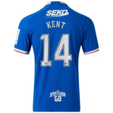 Glasgow Rangers Home Pro Shirt 2022-23 with Kent 14 printing - Kit Captain