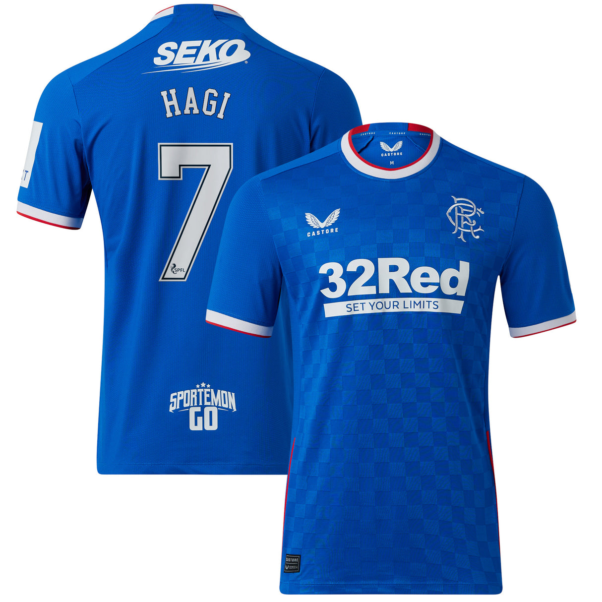 Glasgow Rangers Home Pro Shirt 2022-23 with Hagi 7 printing - Kit Captain