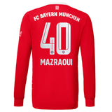 FC Bayern Home Shirt 2022-23 - Kids - Long Sleeve with Mazraoui 40 printing - Kit Captain