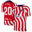 Atlético de Madrid Home Vapor Match Shirt 2022-23 with Witsel 20 printing - Kit Captain