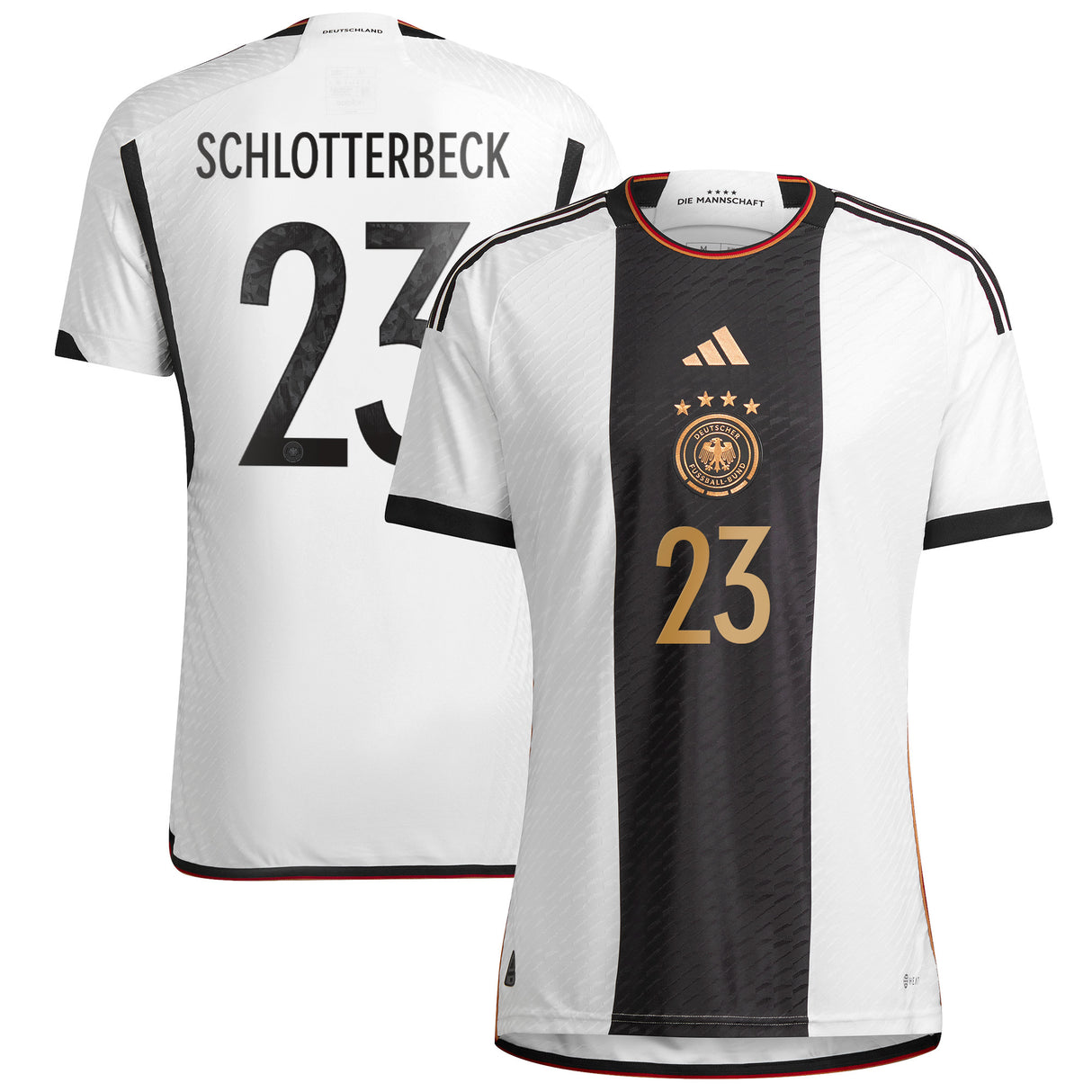 Germany Home Authentic Shirt with Schlotterbeck 23 printing - Kit Captain