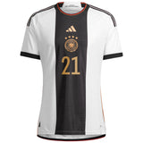 Germany Home Authentic Shirt with Gündogan 21 printing - Kit Captain