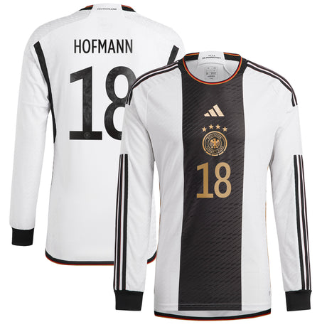 Germany Home Authentic Shirt - Long Sleeve with Hofmann 18 printing - Kit Captain