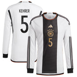 Germany Home Authentic Shirt - Long Sleeve with Kehrer 5 printing - Kit Captain