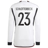 Germany Home Shirt - Long Sleeve with Schlotterbeck 23 printing - Kit Captain