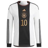 Germany Home Shirt - Long Sleeve with Gnabry 10 printing - Kit Captain