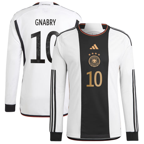 Germany Home Shirt - Long Sleeve with Gnabry 10 printing - Kit Captain