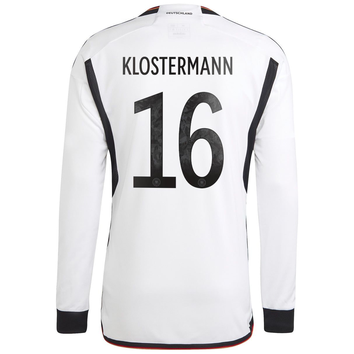 Germany Home Shirt - Long Sleeve with Klostermann 16 printing - Kit Captain