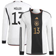 Germany Home Shirt - Long Sleeve with Müller 13 printing - Kit Captain