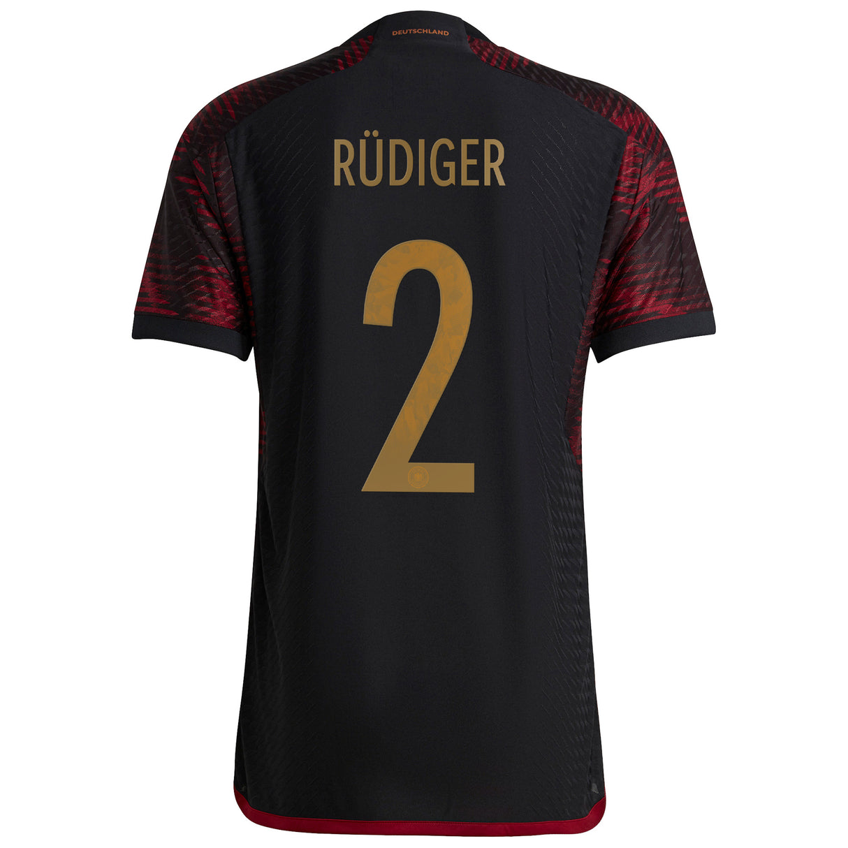 Germany Away Authentic Shirt with Rüdiger 2 printing - Kit Captain