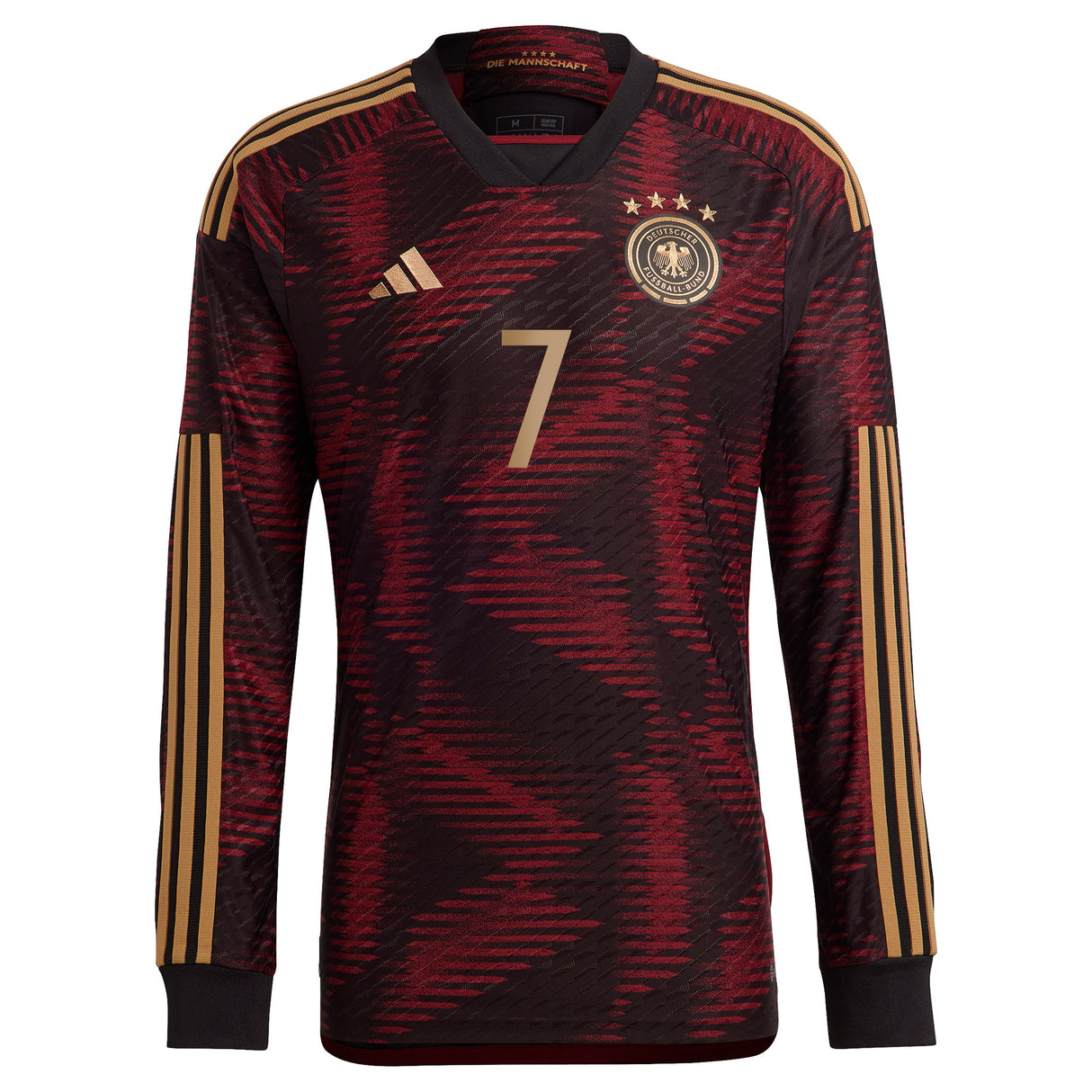 Germany Away Authentic Shirt - Long Sleeve with Havertz 7 printing - Kit Captain