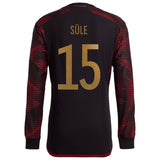 Germany Away Authentic Shirt - Long Sleeve with Süle 15 printing - Kit Captain