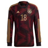 Germany Away Authentic Shirt - Long Sleeve with Hofmann 18 printing - Kit Captain