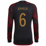 Germany Away Shirt - Long Sleeve with Kimmich 6 printing - Kit Captain