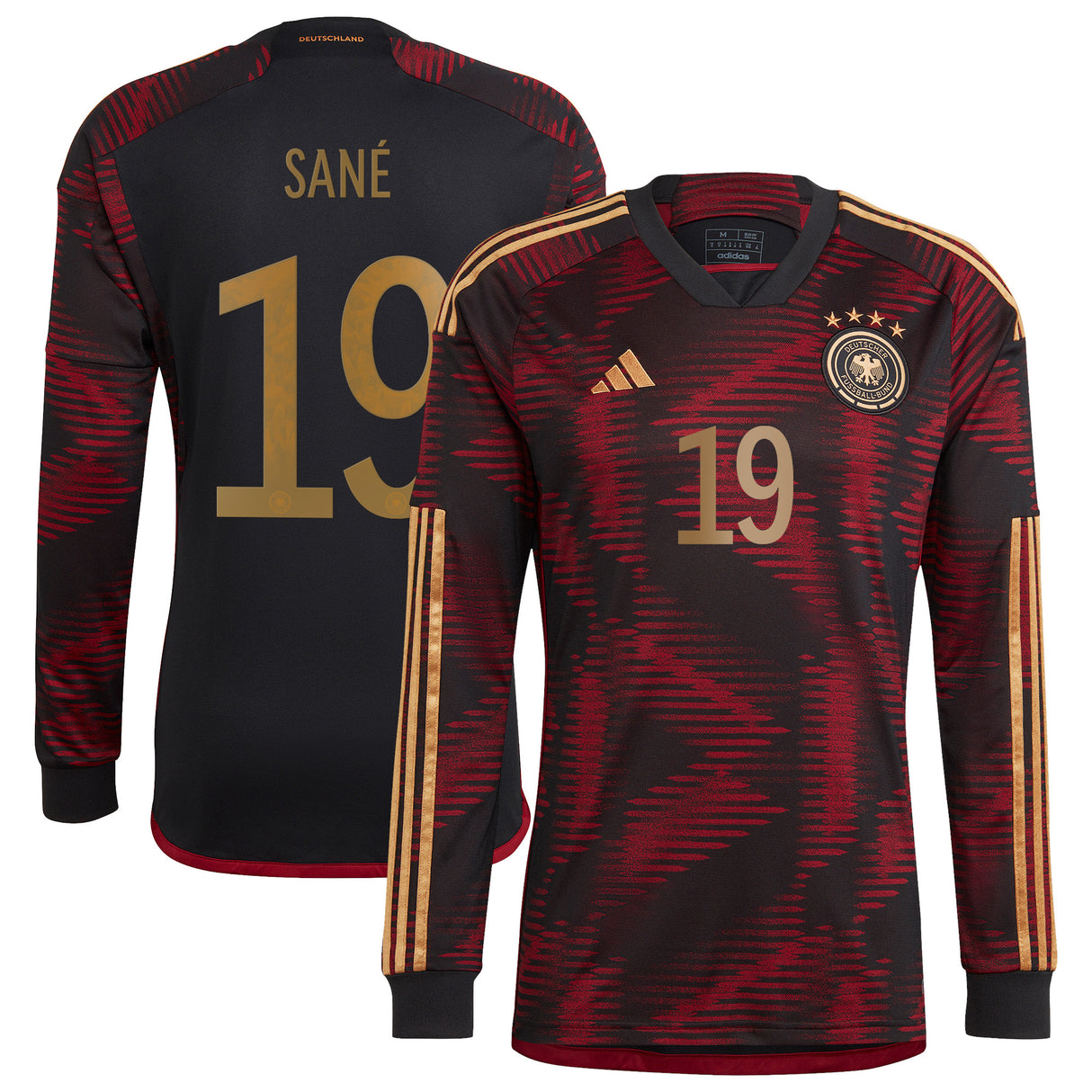 Germany Away Shirt - Long Sleeve with Sané 19 printing - Kit Captain