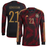 Germany Away Shirt - Long Sleeve with Gündogan 21 printing - Kit Captain