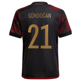 Germany Away Shirt - Kids with Gündogan 21 printing - Kit Captain