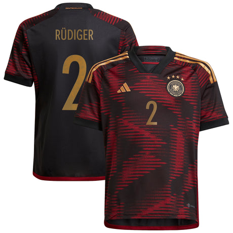 Germany Away Shirt - Kids with Rüdiger 2 printing - Kit Captain