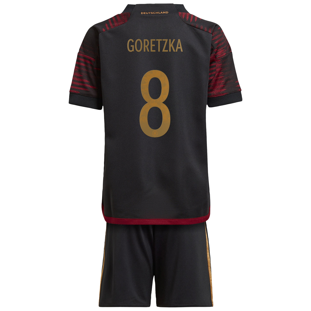 Germany Away Minikit with Goretzka 8 printing - Kit Captain