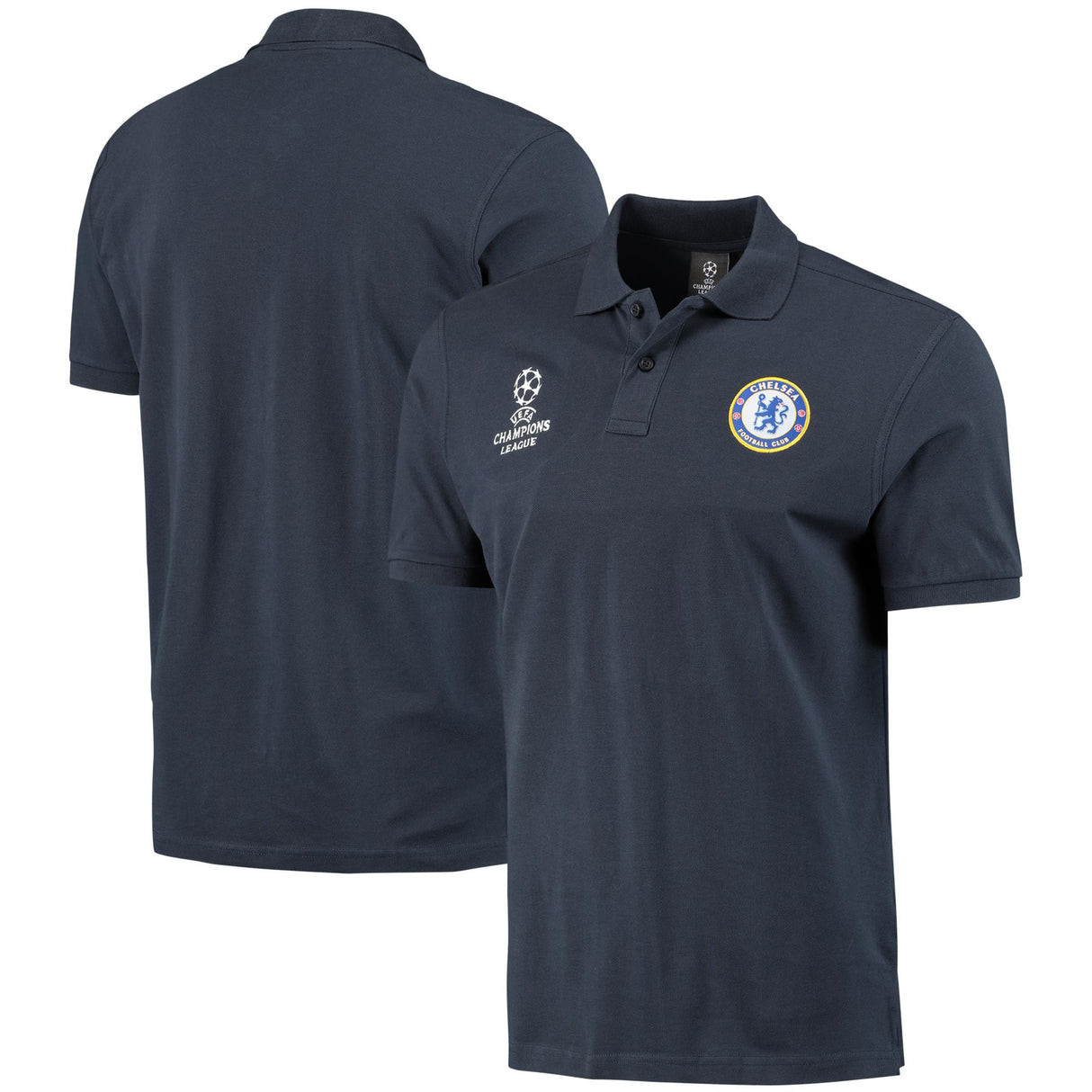 Chelsea UEFA Champions League Polo - Navy - Mens - Kit Captain