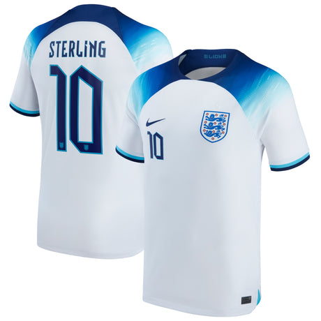 England Home Stadium Shirt 2022 with Sterling 10 printing - Kit Captain