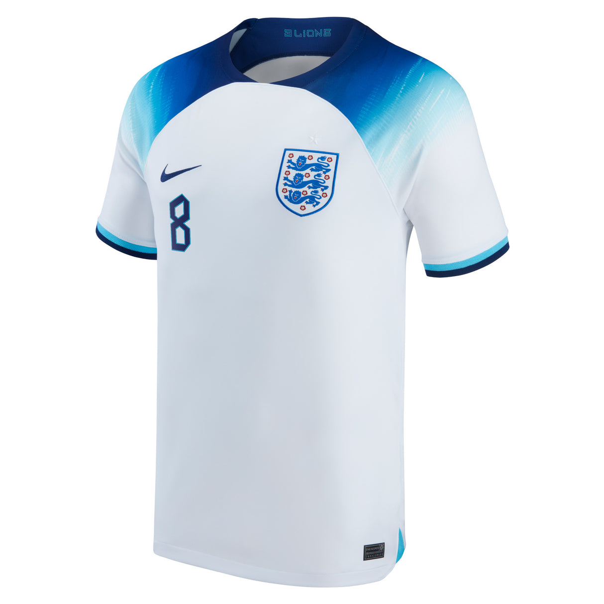 England Home Stadium Shirt 2022 with Henderson 8 printing - Kit Captain