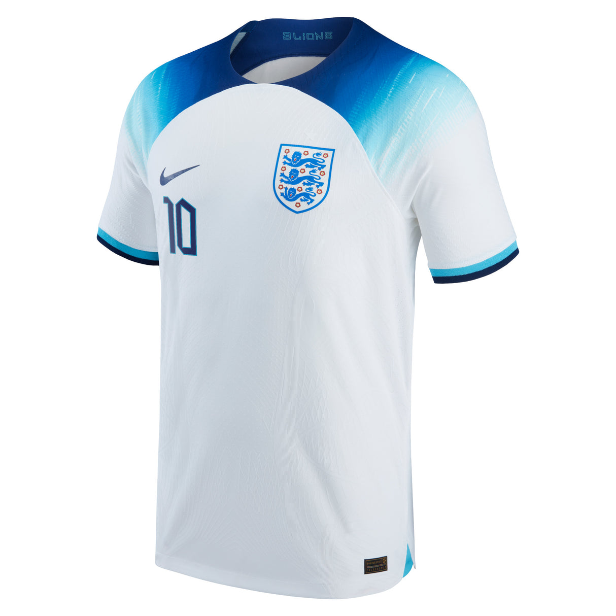 England Home Match Shirt 2022 with Sterling 10 printing - Kit Captain