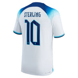 England Home Match Shirt 2022 with Sterling 10 printing - Kit Captain