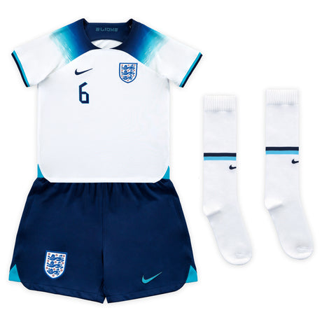 England Home Stadium Kit 2022 - Little Kids with Maguire 6 printing - Kit Captain