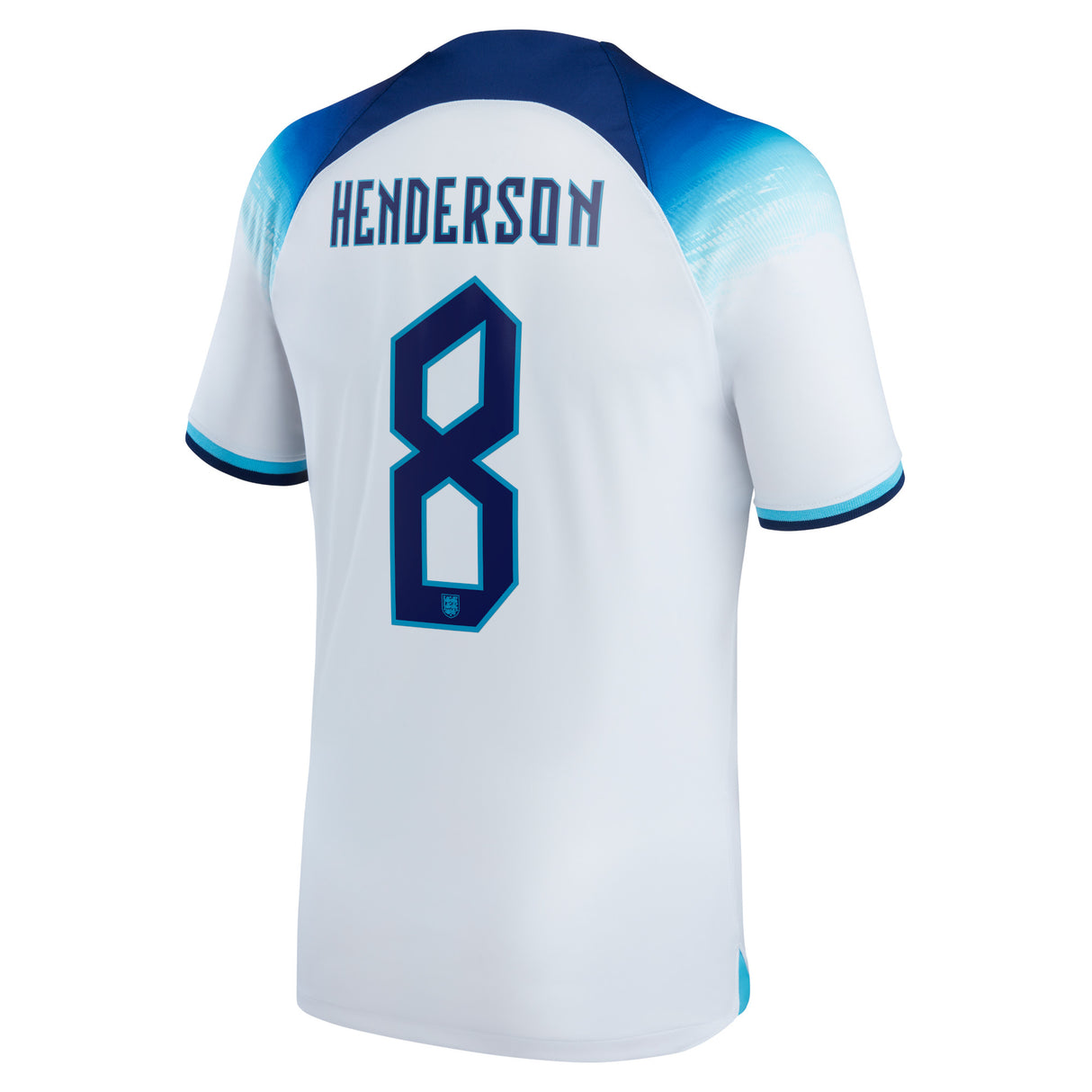 England Home Stadium Shirt 2022 - Kids with Henderson 8 printing - Kit Captain