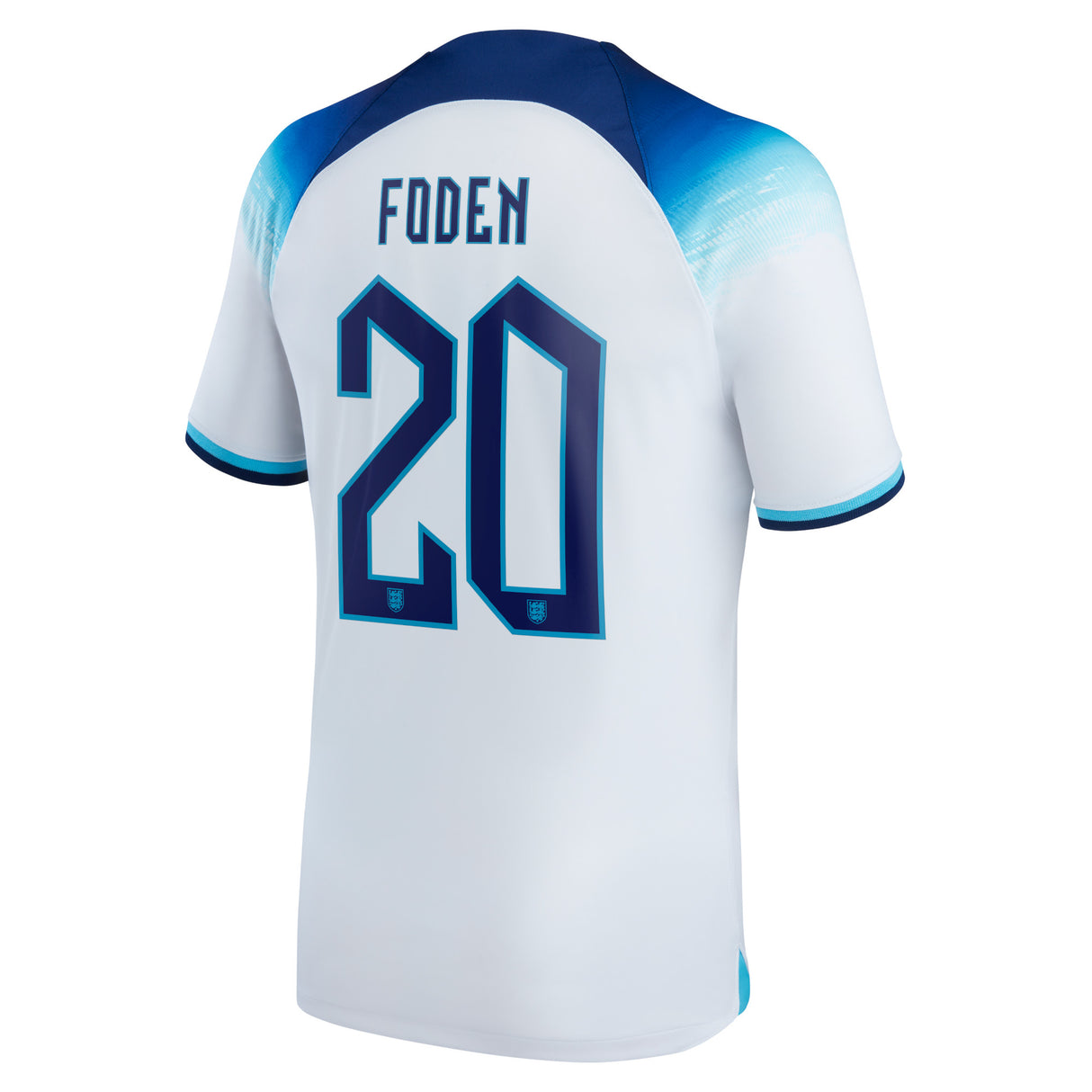 England Home Stadium Shirt 2022 - Kids with Foden 20 printing - Kit Captain