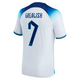 England Home Stadium Shirt 2022 - Kids with Grealish 7 printing - Kit Captain