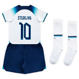 England Home Stadium Kit 2022 - Little Kids with Sterling 10 printing - Kit Captain