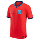 England Away Match Shirt 2022 with Rice 4 printing - Kit Captain