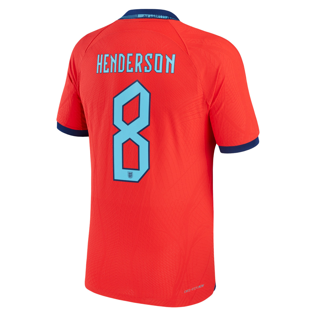 England Away Match Shirt 2022 with Henderson 8 printing - Kit Captain