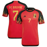 Belgium Home Authentic Shirt with De Bruyne 7 printing - Kit Captain