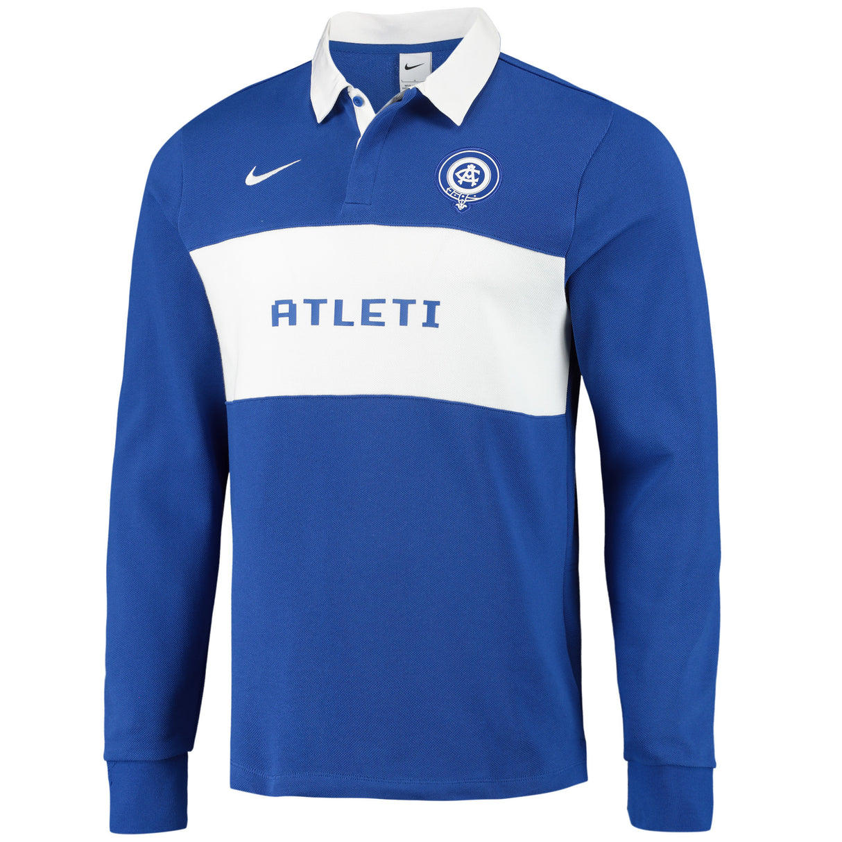 Atlético de Madrid Nike 120th Anniversary Long Sleeve Polo - Blue - Kit Captain